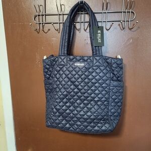 MZ Wallace Dark Blue Quilted Tote